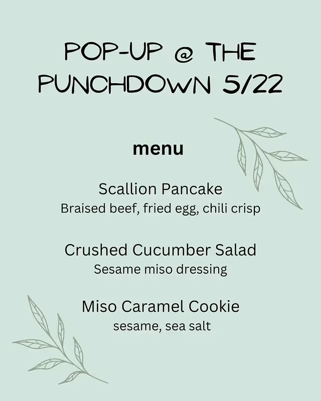 Pop-Up at The Punchdown event poster
