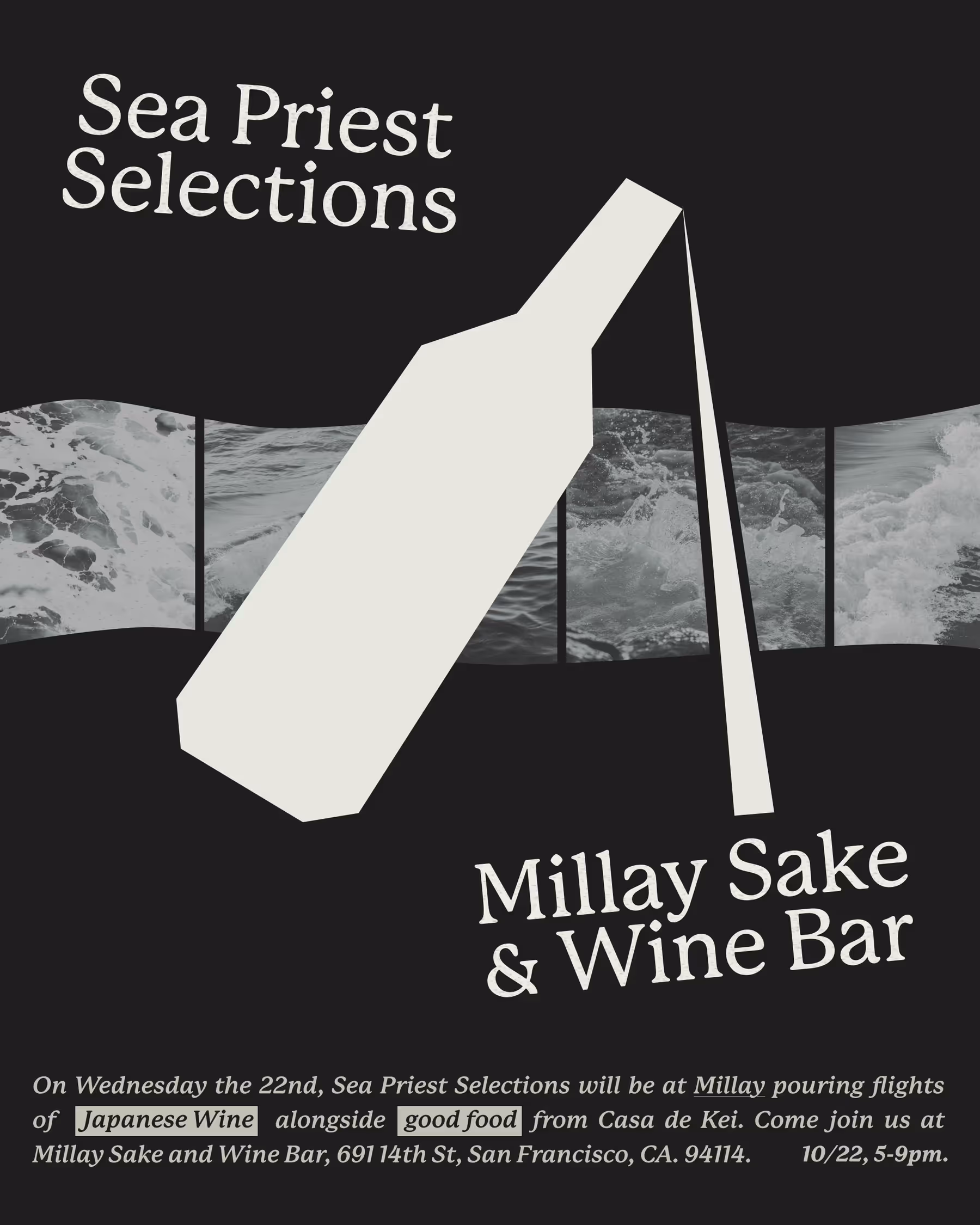 Pop-Up at Millay Sake & Wine Bar event poster
