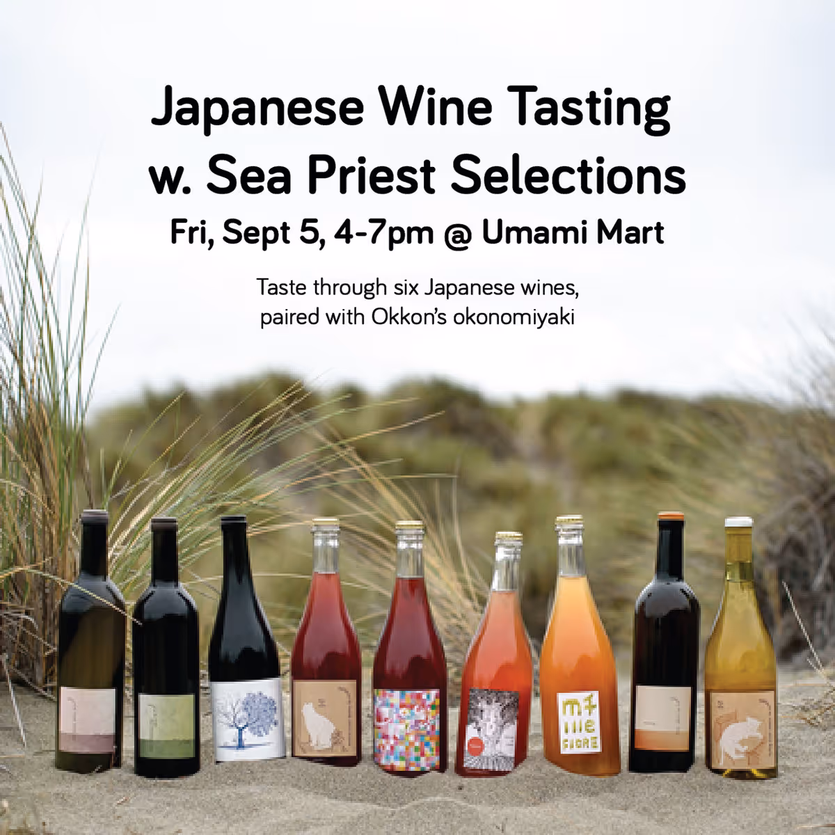 Japanese Natural Wine Tasting w. Sea Priest Selections event poster